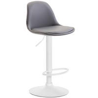 BARHOCKER Kiel Kunstleder 82-104x39x43 cm grau - Grau, Leder (39/82/43cm) - furnicato