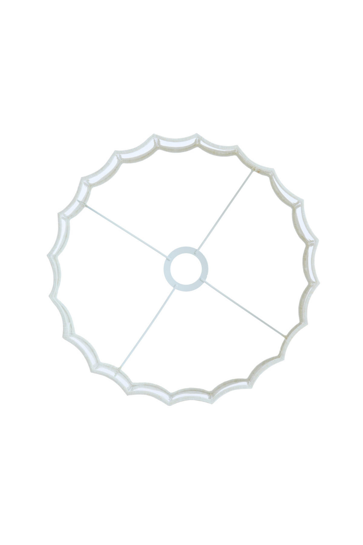 LAMPENSCHIRM Disli Weiß Ø35/22 cm - Weiß, Textil (35/35/22cm) - Light & Living