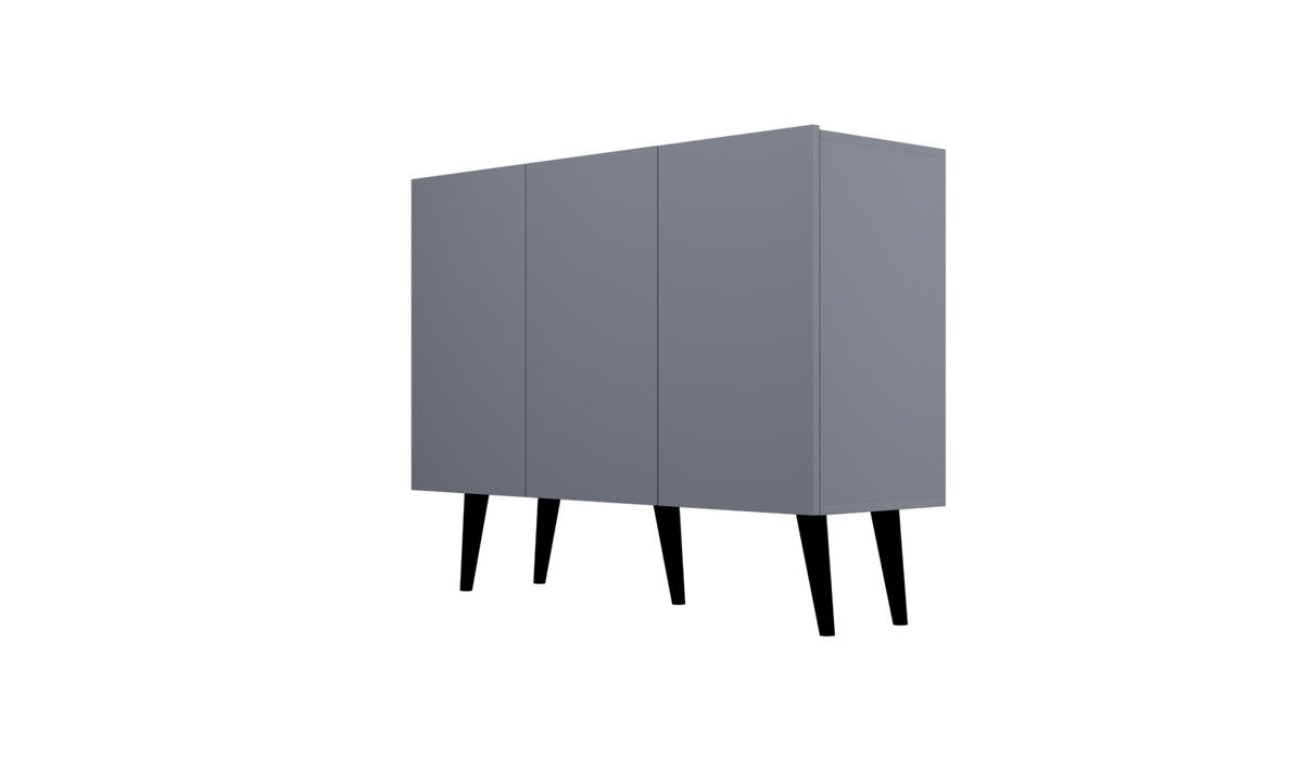 KOMMODE Toronto 39,9/95,5/120 - Grau, Holzwerkstoff (40/96/120cm) - RAUMHIRSCH FURNITURE