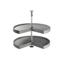 DREHPLATTEN Shelvo 3/4, für 900mm Modul, Kunststoff und Aluminium, Grau 2er-set - Grau, Kunststoff (90/77/90cm) - EMUCA
