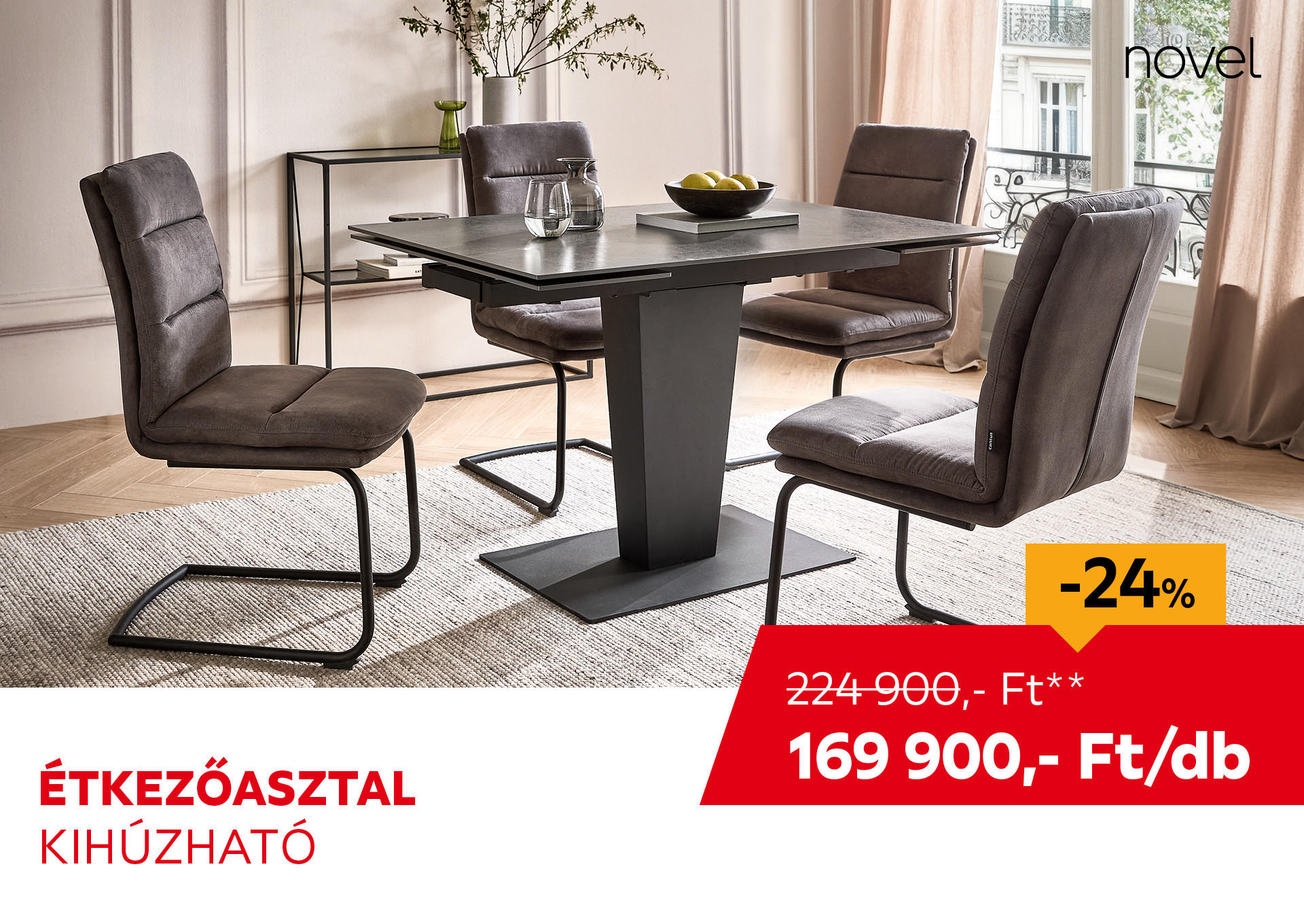 ÉTKEZŐASZTAL Kiemelt termék 224900 Ft.- helyett 169900 Ft.-