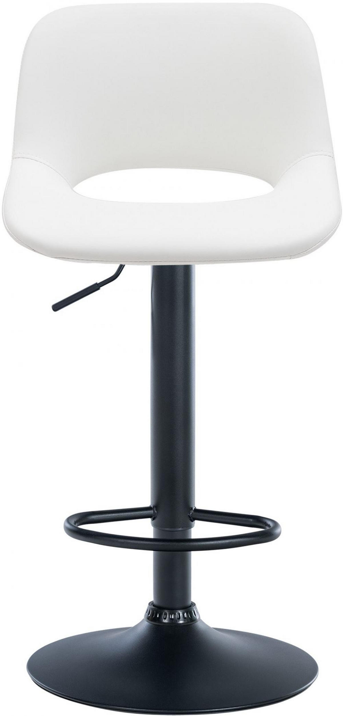BARHOCKER Lederlook weiß - Weiß, Textil (42/86/46cm) - CLP