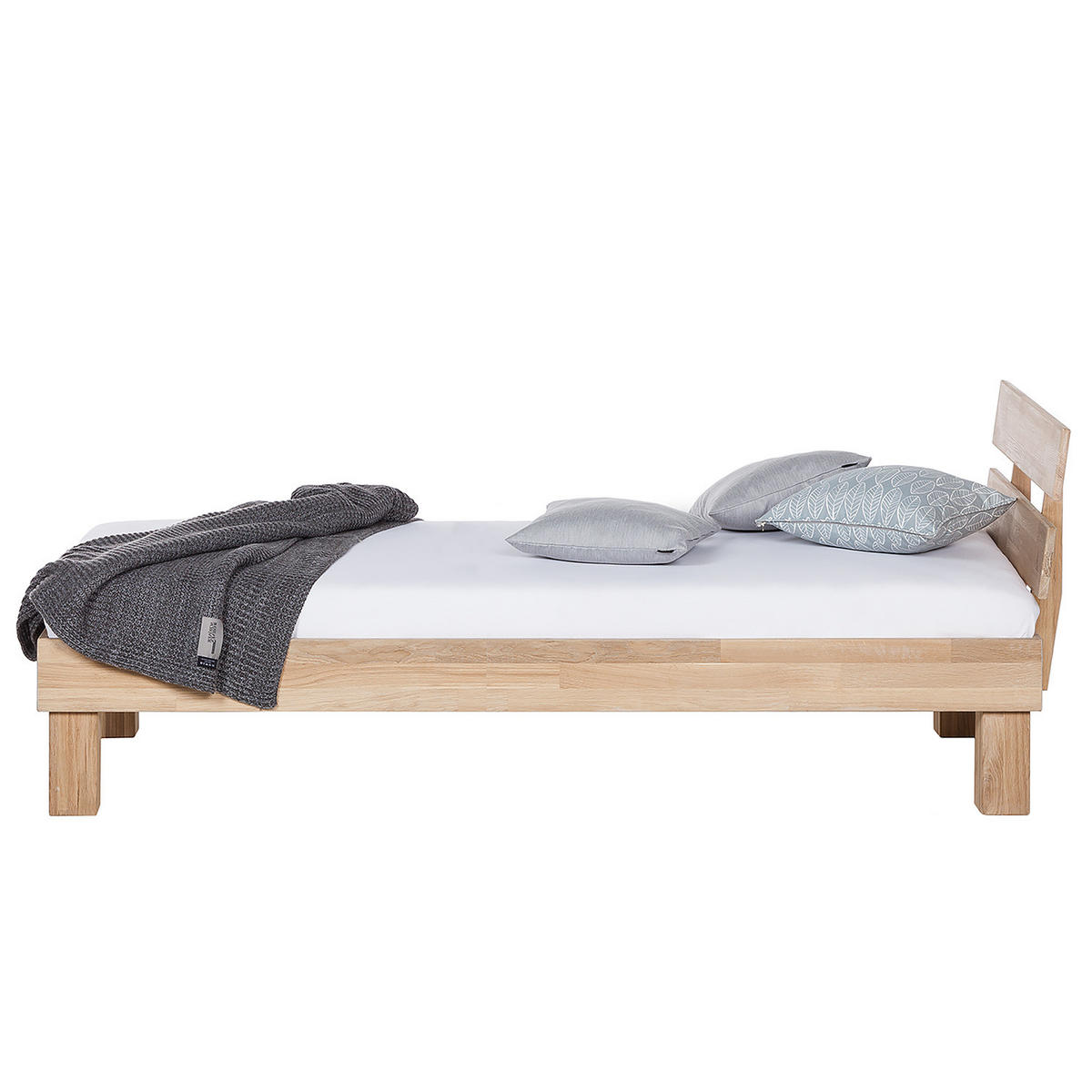 BETT - Massivholz - Eichefarben, Holz (100/200cm) - home24