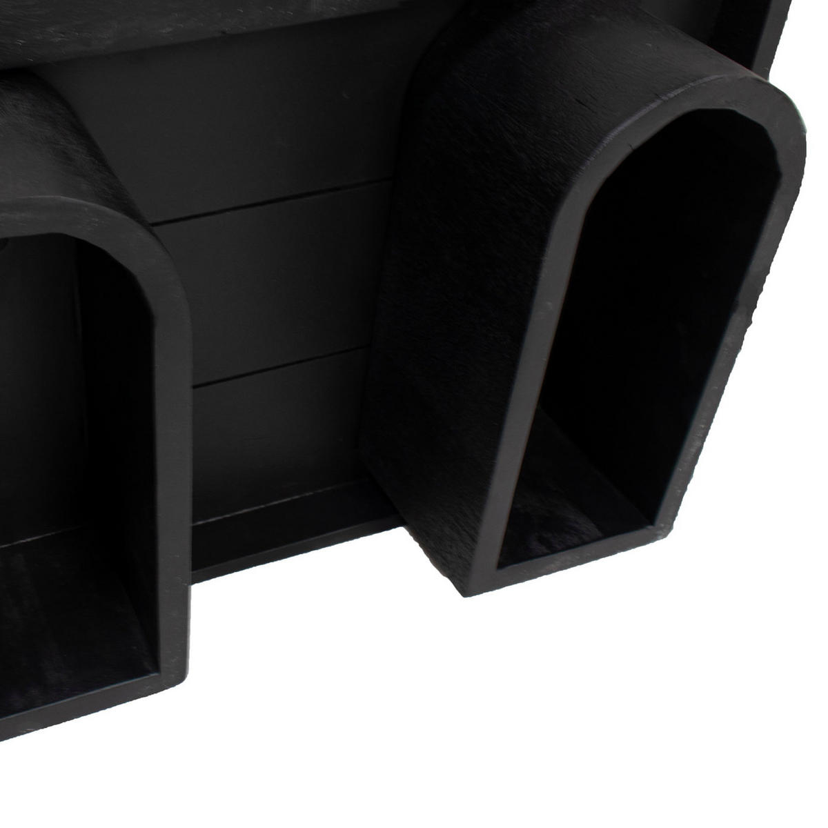 NACHTTISCH aus Mangoholz 55cm, schwarz - Schwarz, Holz (35/55/55cm) - Giga Meubel