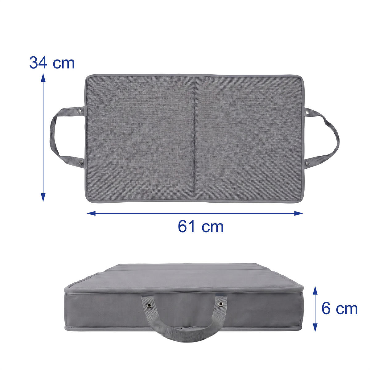 PODLOŽKA na kolená - sivá, textil (61/34cm) - Relaxdays