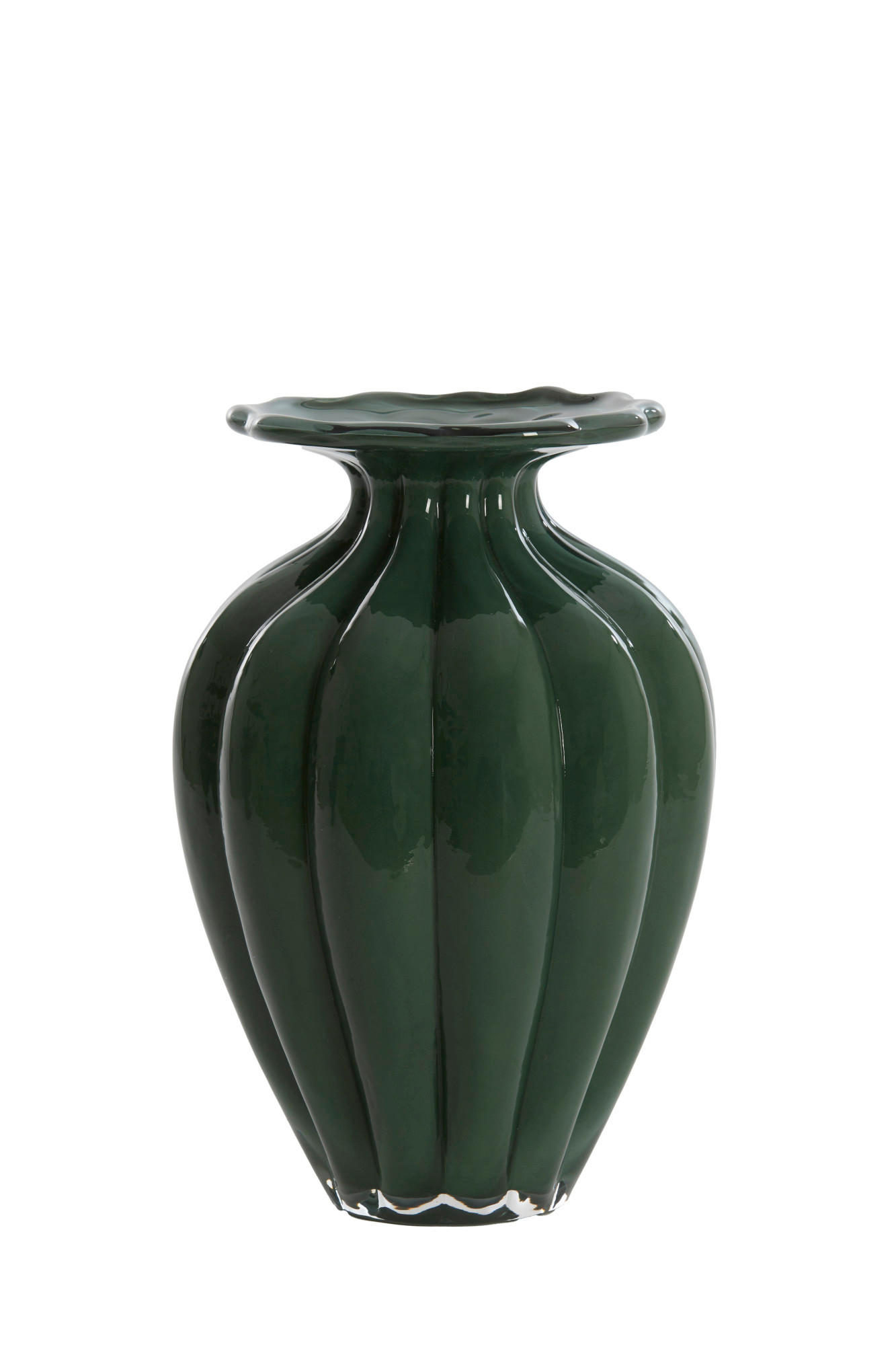 VASE Zofio Grün Ø21/31 cm - Grün, Glas (21/31cm) - Light & Living