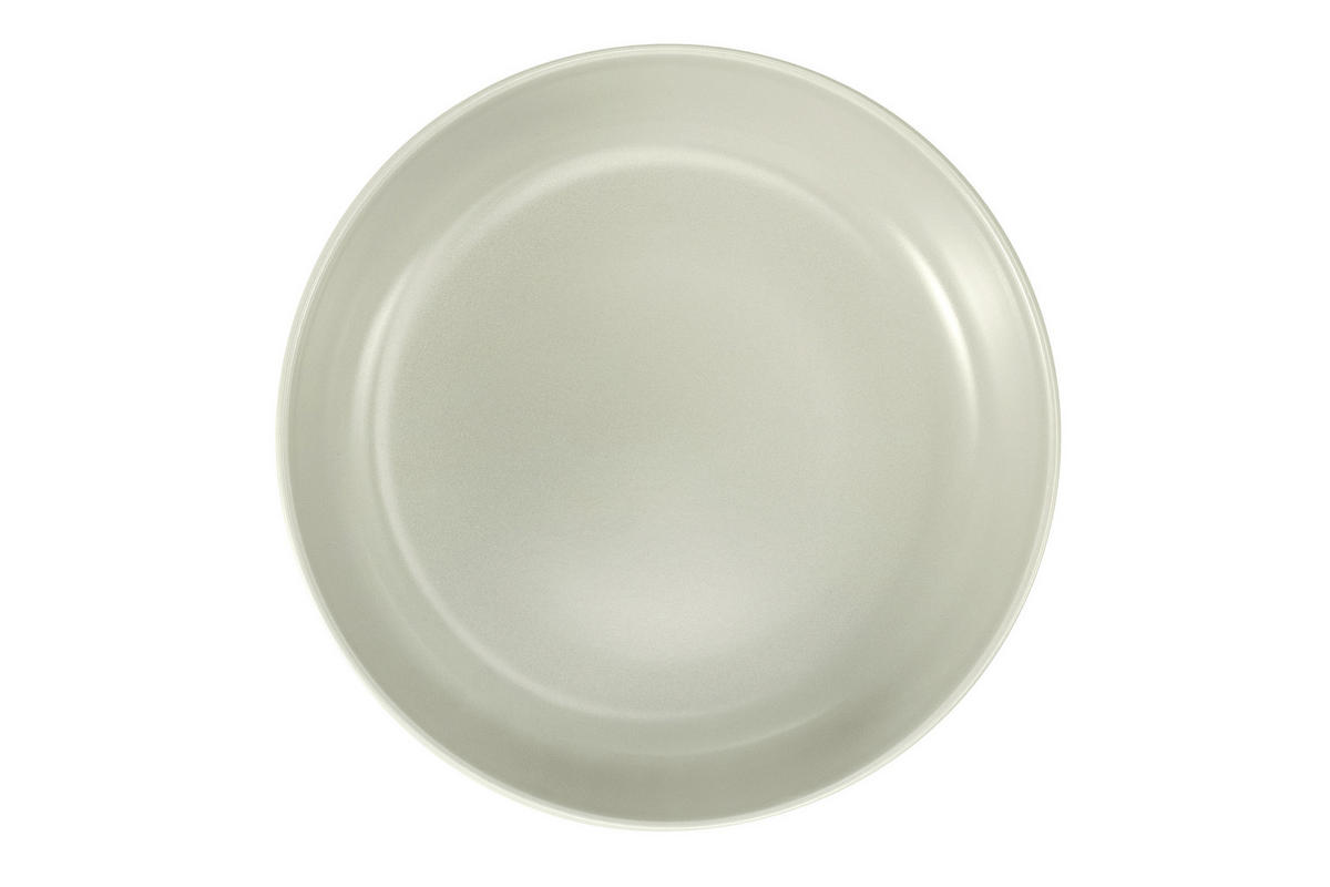 TELLER-SET VICTO 6-tlg Suppenteller, matt beige/grün/grau - Hellgrün, Keramik (18cm) - KONSIMO®