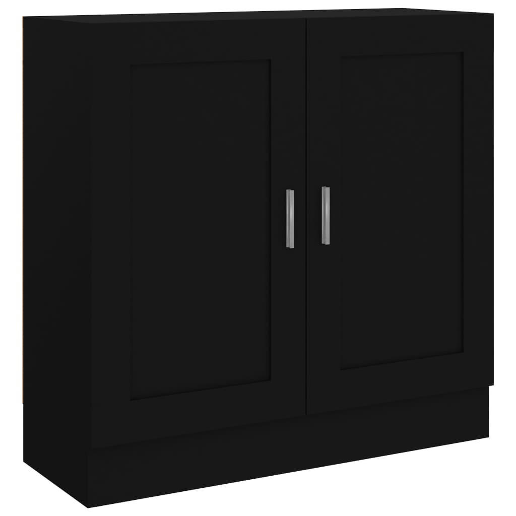 BÜCHERSCHRANK Schwarz 82,5x30,5x80 cm Holzwerkstoff - Schwarz, Holzwerkstoff (82.5/80/30.5cm) - furnicato