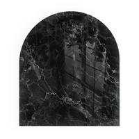 GLASPLATTE für Kamin 80x70 cm - Schwarz, Glas (80/70/0.4cm) - TULUP