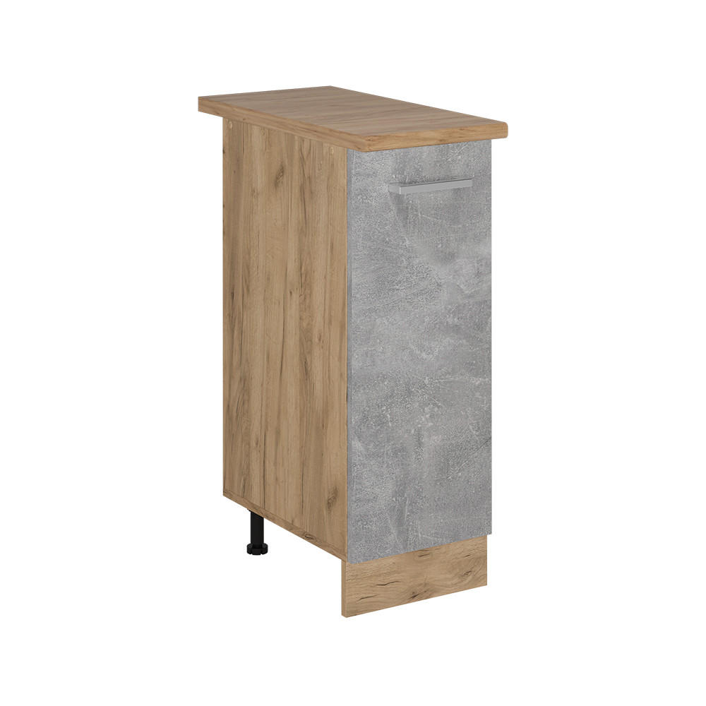 APOTHEKERSCHRANK R-Line Beton 30 cm , AP Eiche - Honigeiche/Schieferfarben, Holzwerkstoff (30/81.6/60cm) - Vicco