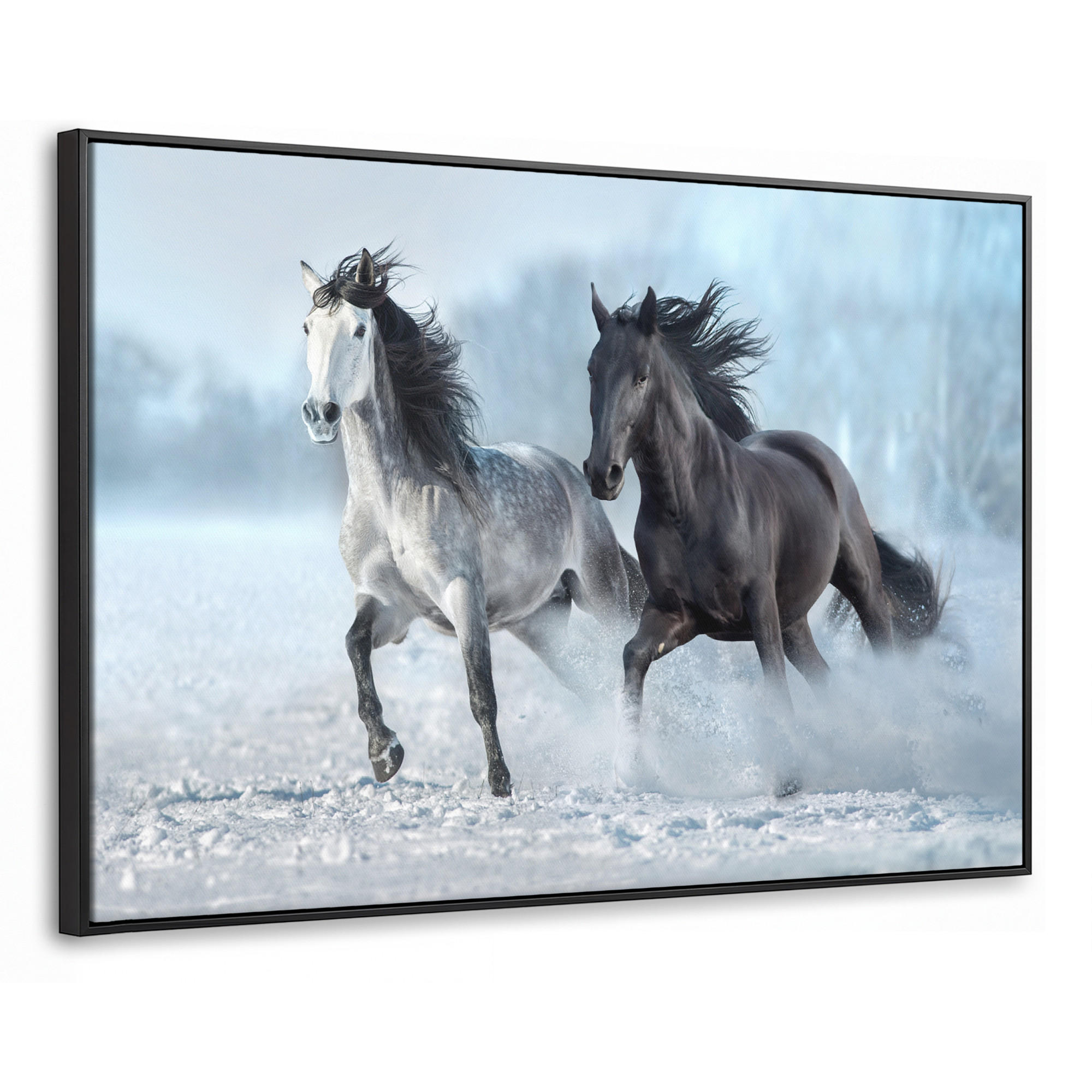 MuchoWow Leinwand Anthrazit 140x90 cm