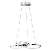 LED HÄNGELEUCHTE Aluminium Silber Ringe - Silberfarben, Metall (58/47.5/150cm) - Wofi