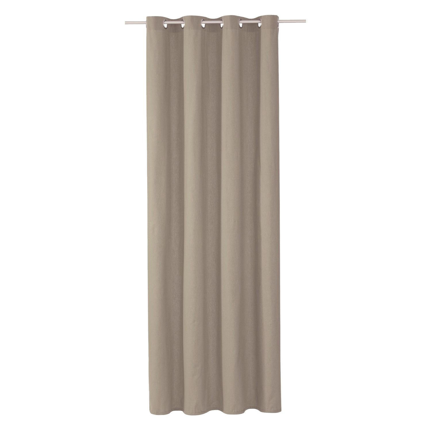 ÖSENVORHANG DOVE Blickdicht - Ecru, Textil (140/0.5/245cm) - Tom Tailor