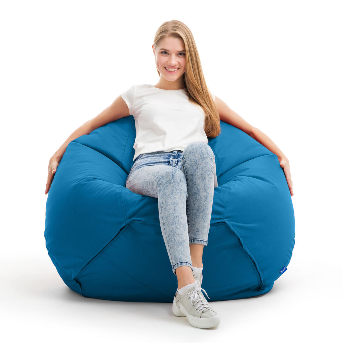 SITZSACK Classico L blau - Blau, Kunststoff (90/90/90cm) - Bruni