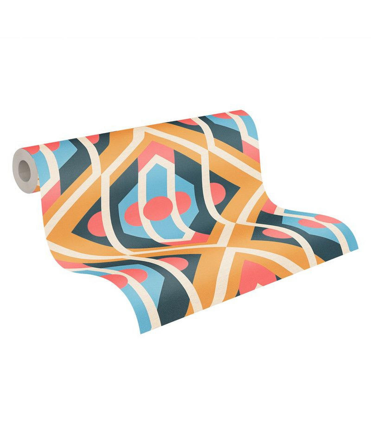 VLIESTAPETE Orange 53/850 cm - Blau, Textil (53/1cm) - KUNSTLOFT