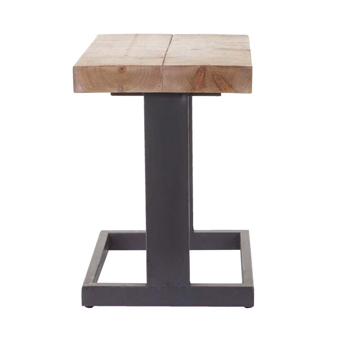SITZHOCKER TANNE MASSIV Braun, Schwarz - Schwarz/Braun, Holz (36/48/32cm) - MCW