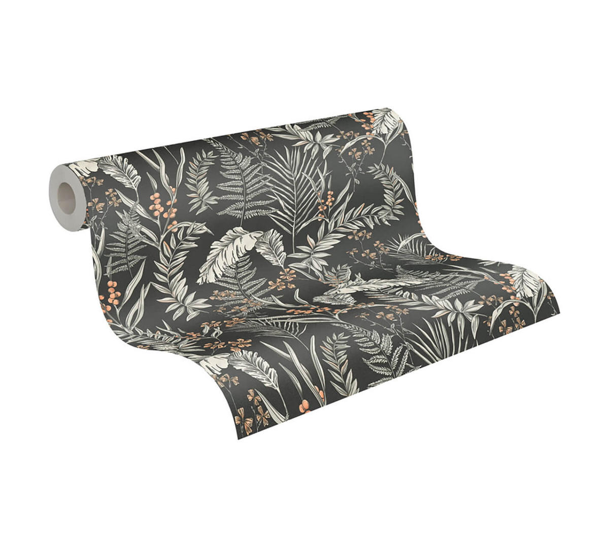 VLIESTAPETE Schwarz 53/1005 cm - Weiß, Textil (53/1cm) - KUNSTLOFT