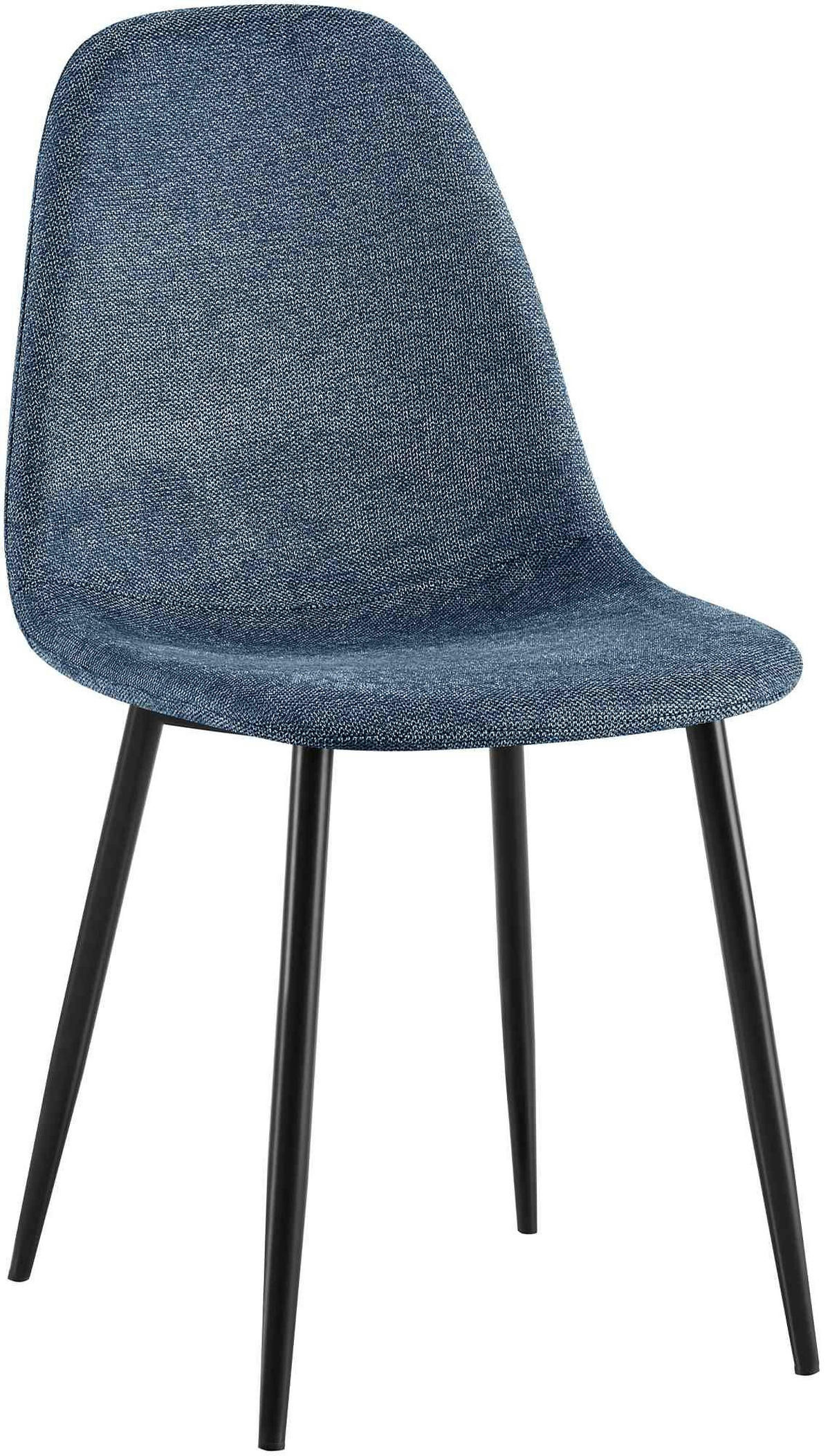 STUHL Stoff Dunkelblau - Schwarz/Dunkelblau, Textil/Metall (44/88/51cm) - CLP