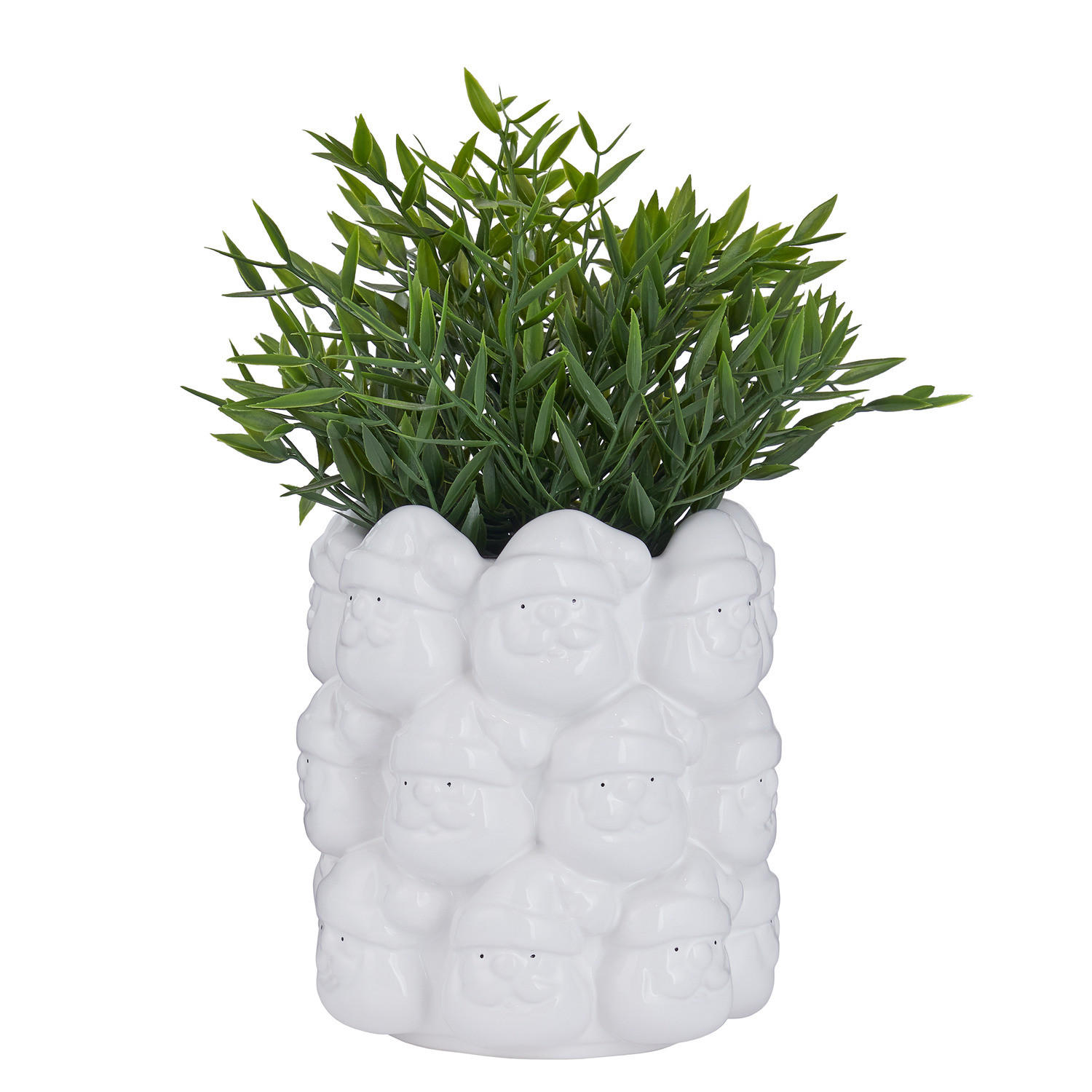 VASE Santa Köpfe - Weiß, Stein (22cm) - Butlers