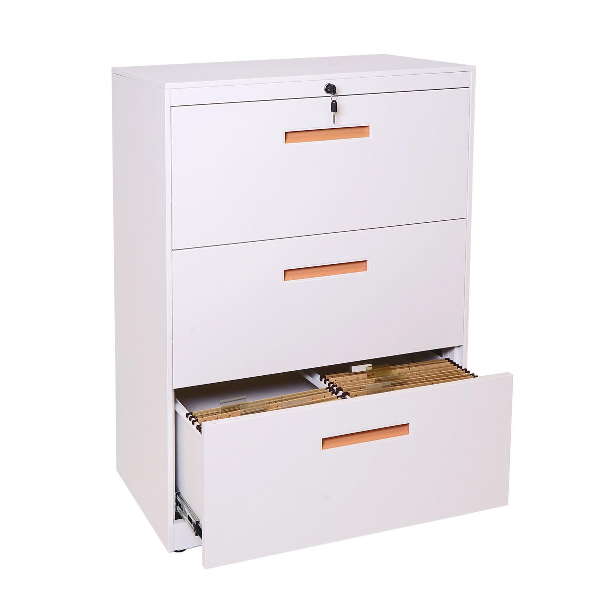 HÄNGEREGISTERSCHRANK Weiß - Weiß, Metall (76/103/46cm) - MCW