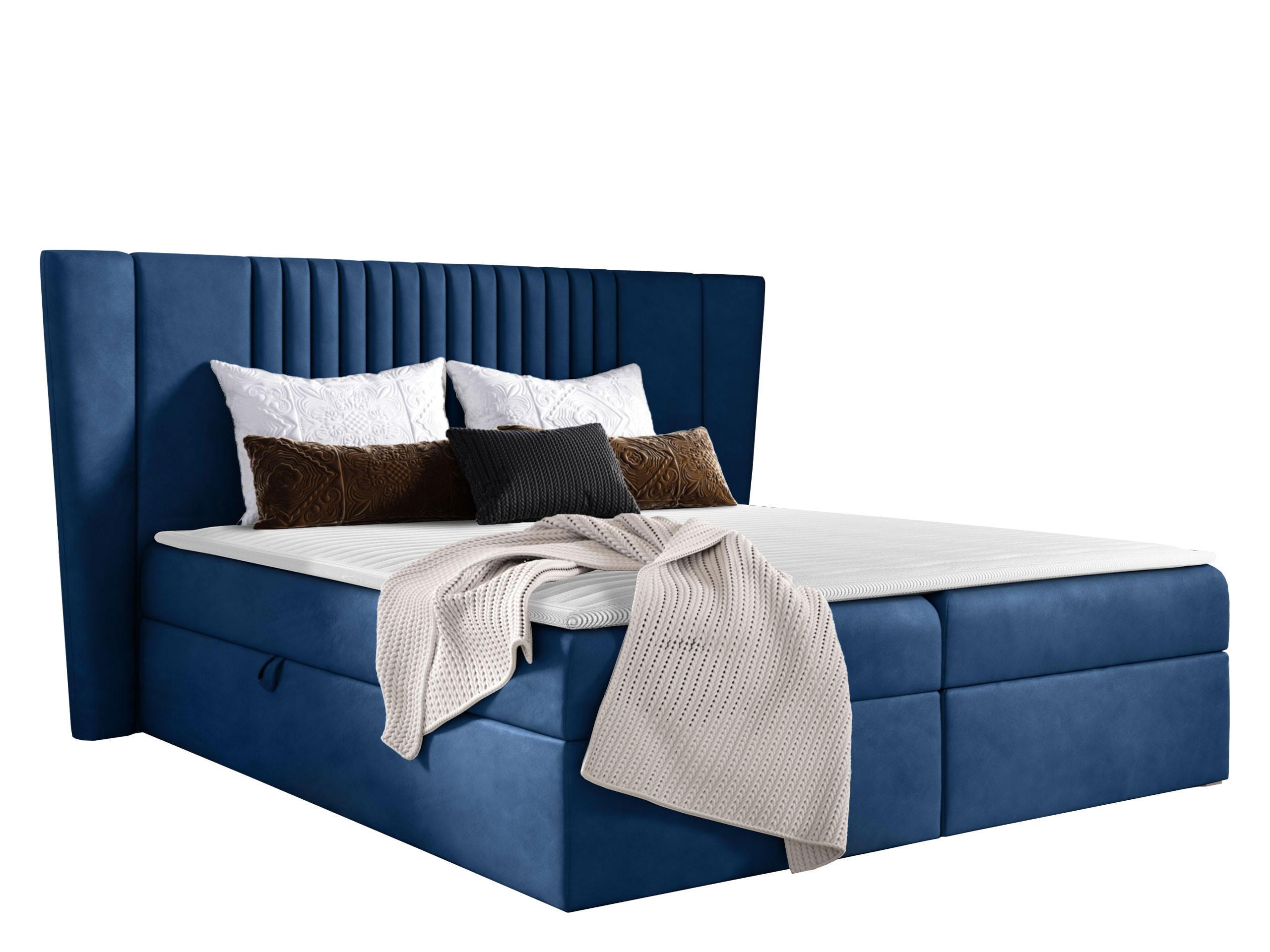 BOXBETT Spark - Dunkelblau, Holz (180/200cm) - MIRJAN24