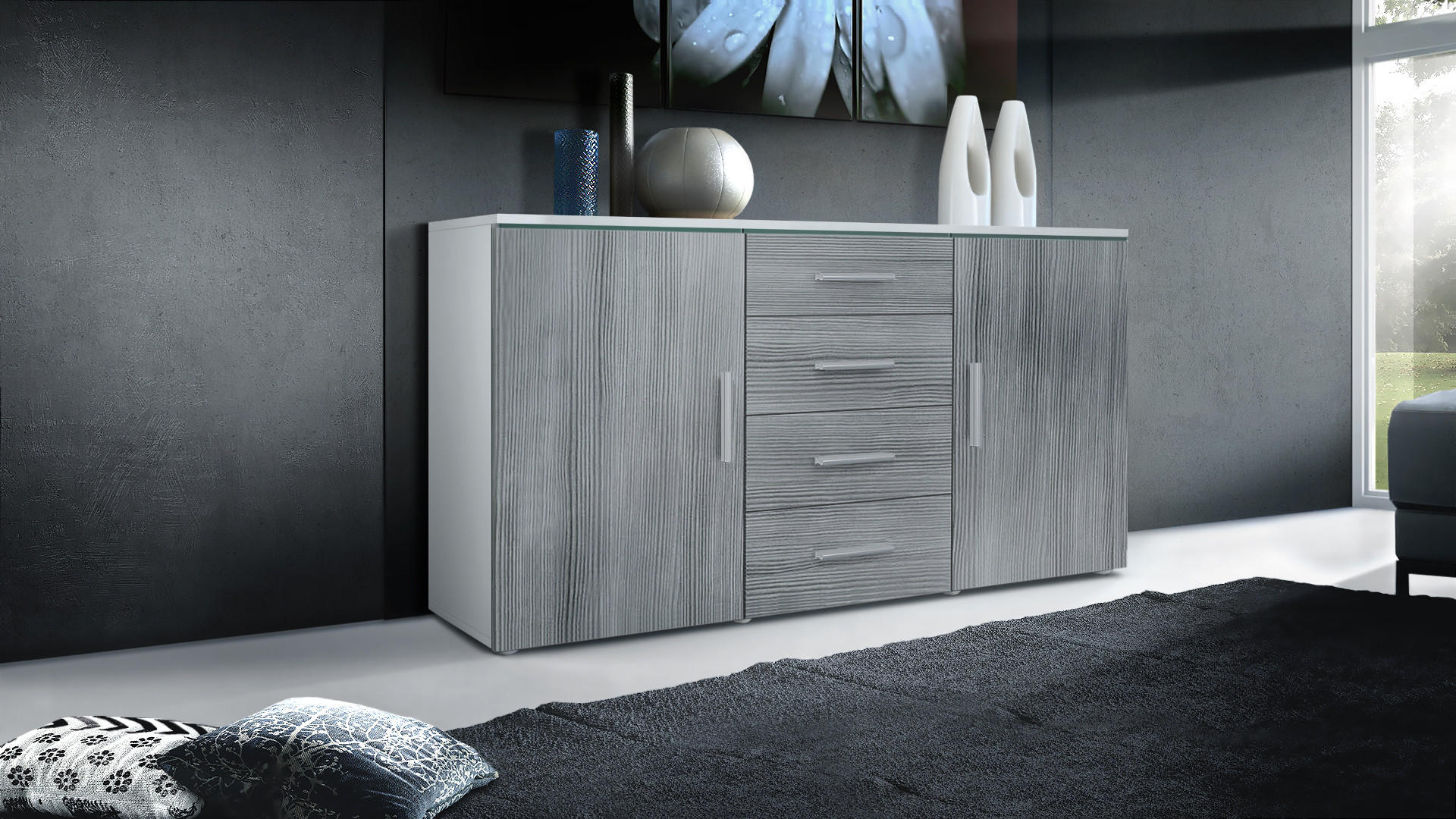 SIDEBOARD Verona Avola-Anthrazit - Anthrazit, Holzwerkstoff (139/72/35cm) - Vladon