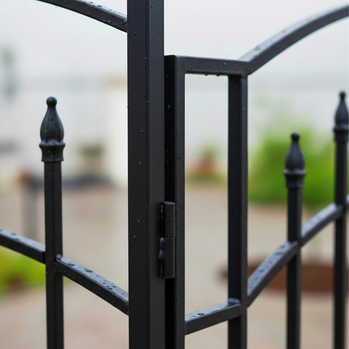 ROSENBOGEN - Schwarz, Metall (140/216/40cm) - Relaxdays