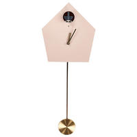 WANDUHR Rosa/Gold/Schwarz Arbaz - Pink/Goldfarben, Holzwerkstoff (24/63/10cm) - Beliani