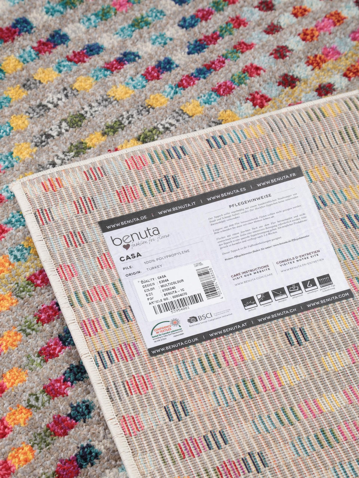 TEPPICH Casa Multicolor 70x240 cm - Multicolor, Textil (70/240cm) - benuta Nest