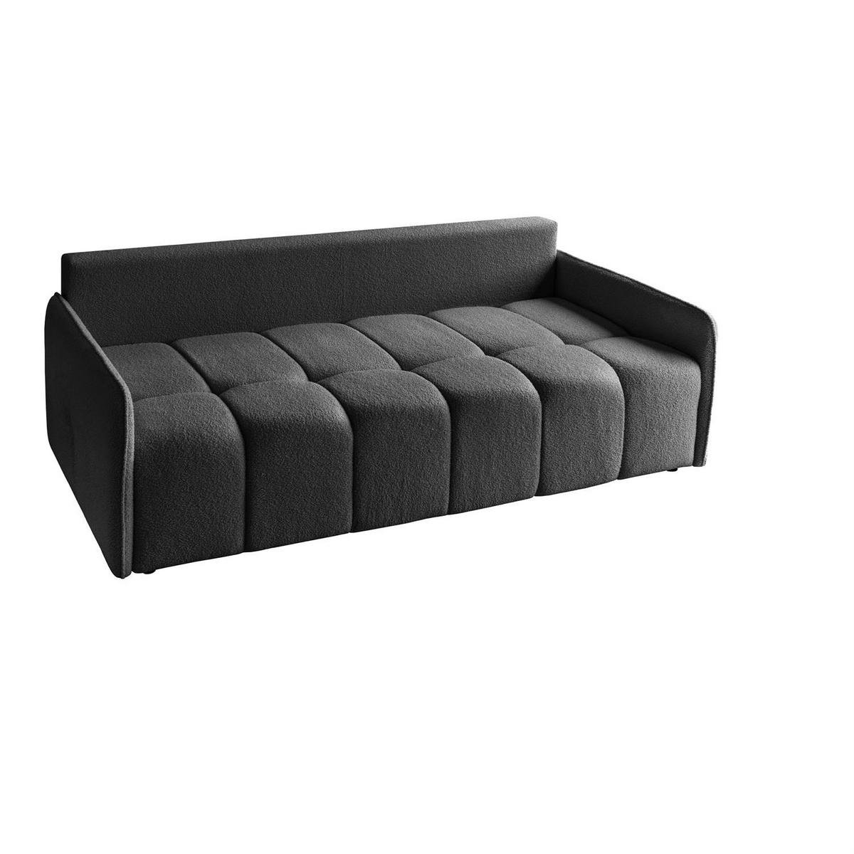 SCHLAFSOFA Morena, zweisitzig, mit Schlaffunktion, Quelle 92 - Dunkelgrau, Textil (207/90/90cm) - Lookway