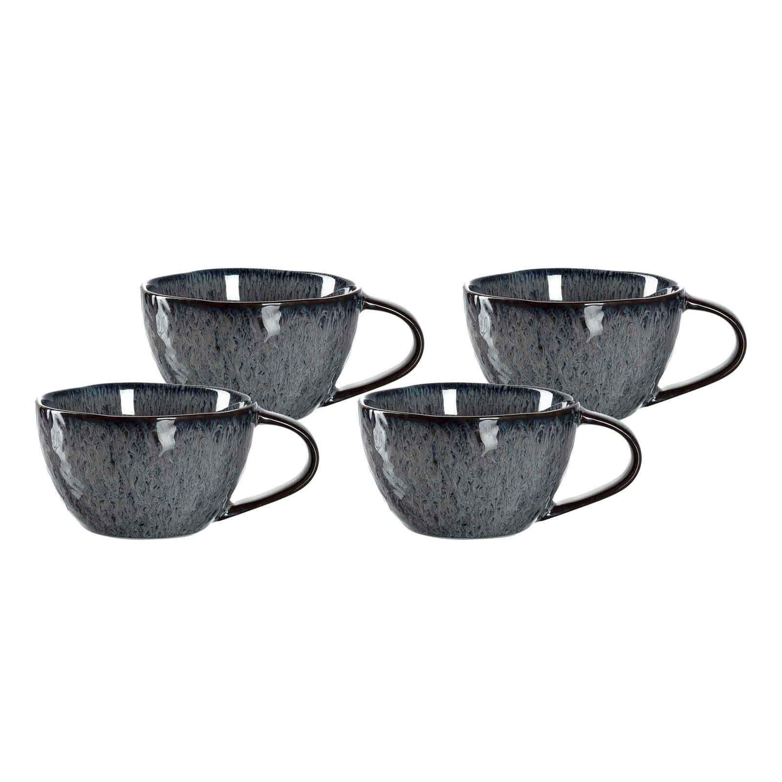TASSEN Matera anthrazit 290 ml 4er Set - Grau, Keramik (0.29L) - Leonardo Living