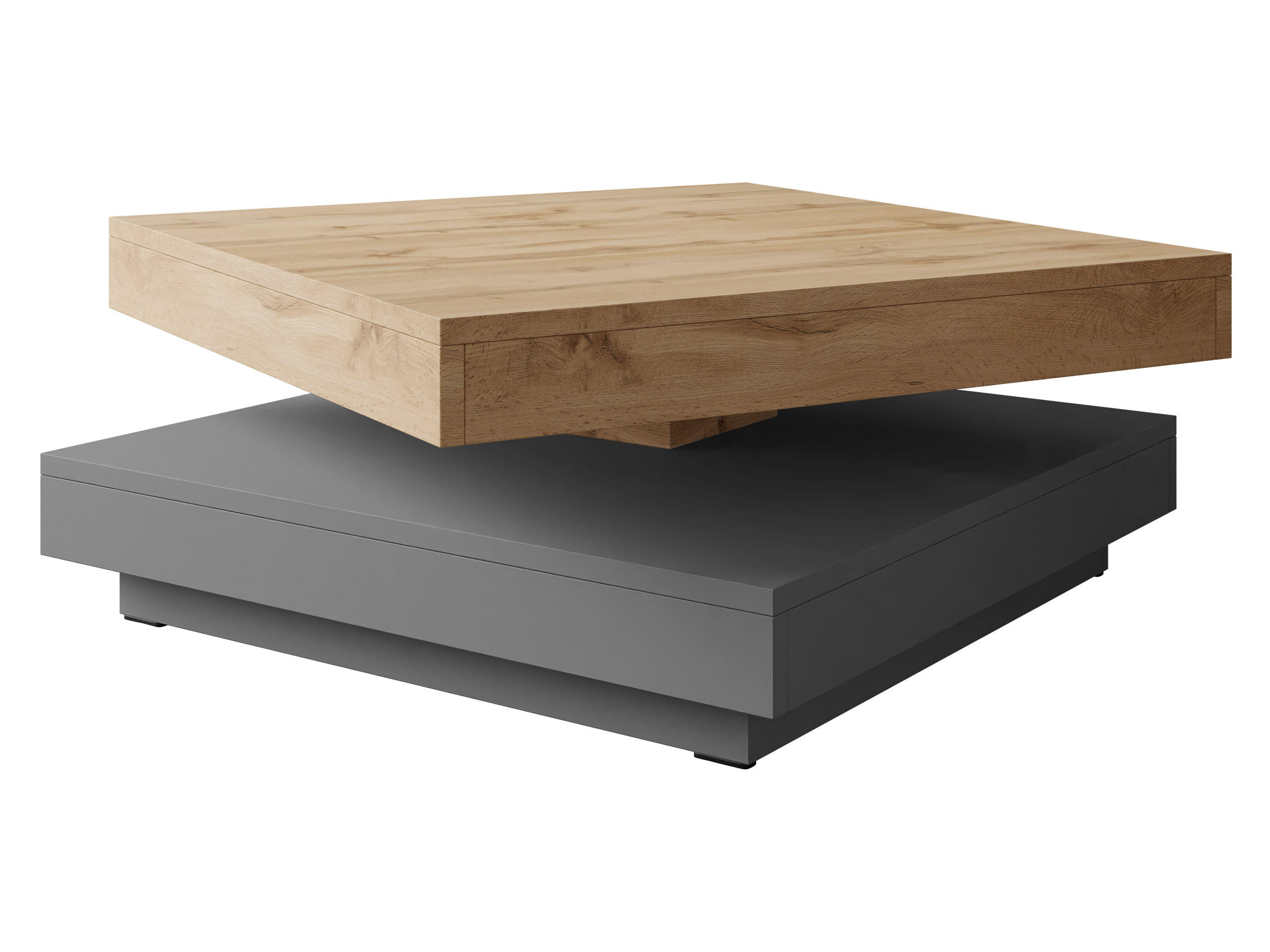 COUCHTISCH Nenani - Graphitfarben, Holzwerkstoff (70/70/34cm) - MIRJAN24