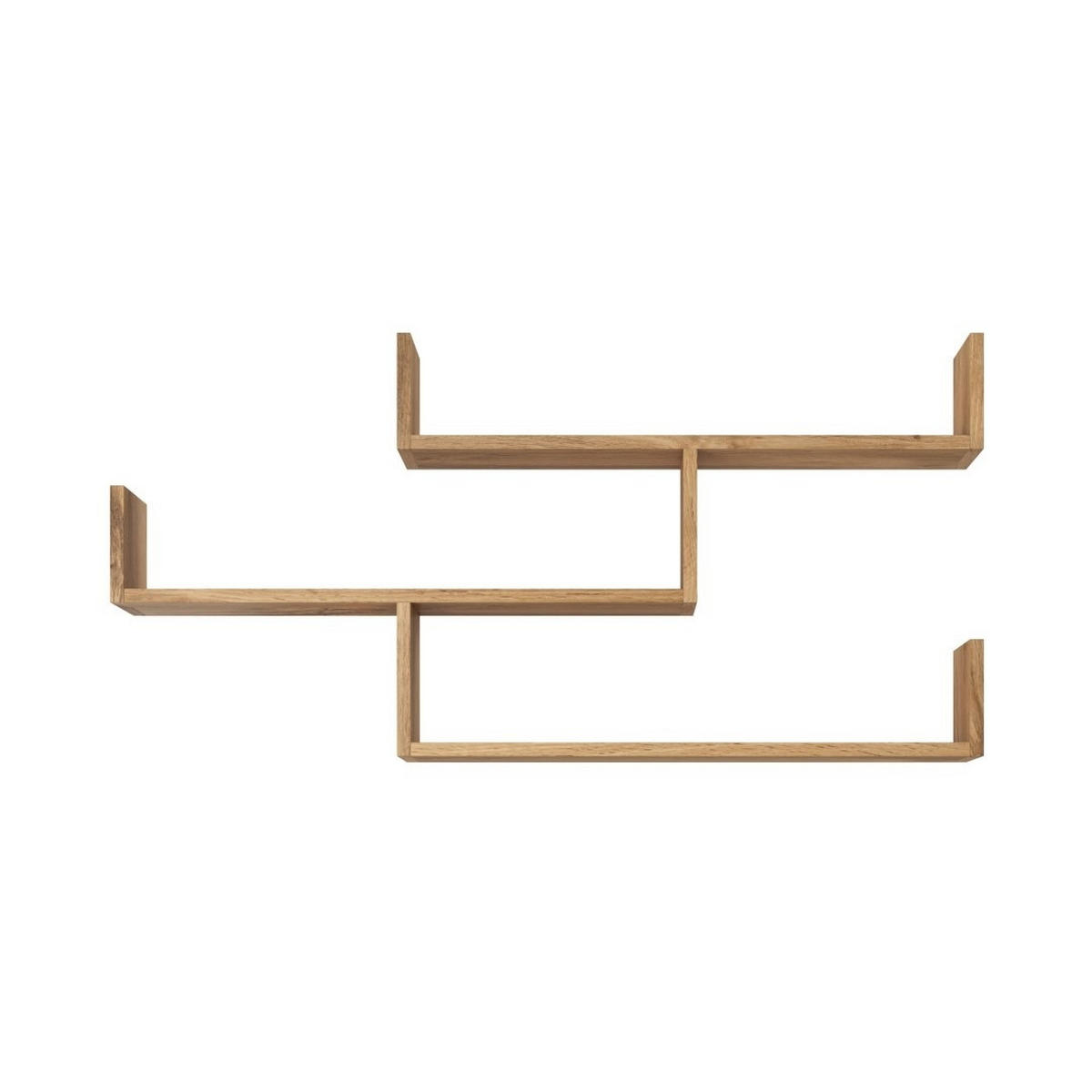 WANDREGAL Trio Wotan Eiche 119 / 18 / 55cm - Dunkelbraun, Holz/Holzwerkstoff (119/55/18cm) - Feldmann-Wohnen