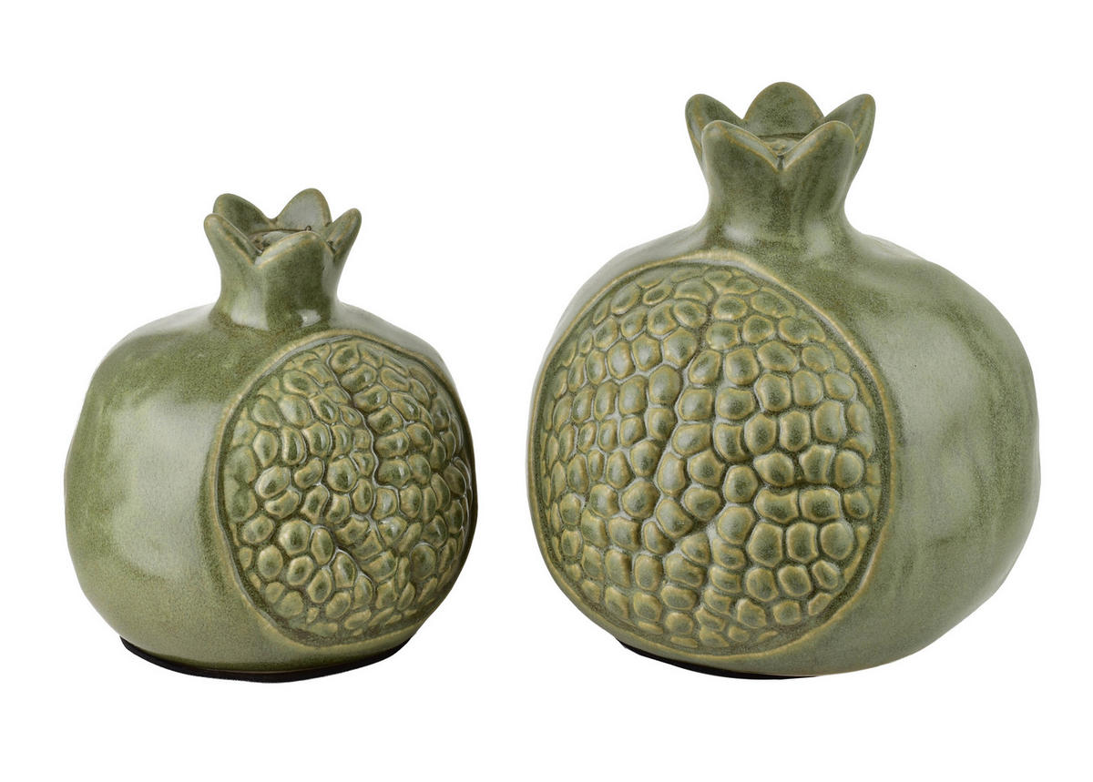 DEKOFIGUR Saggio grün 12/12/13 cm Keramik - Grün, Keramik (12/13/12cm) - Mondex