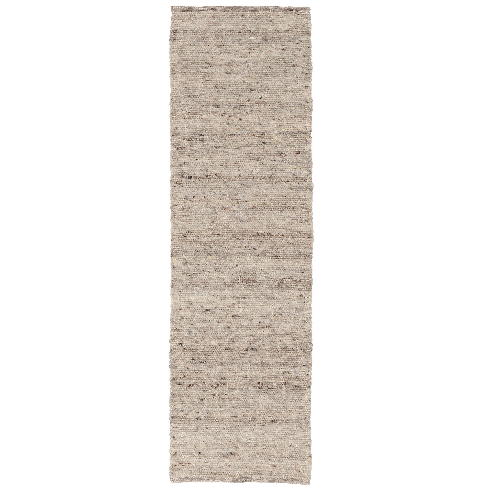 NATUR TEPPICH LÄUFER WOLLE ALASKA MELIERT - Braun, Textil (70/130cm) - Pergamon