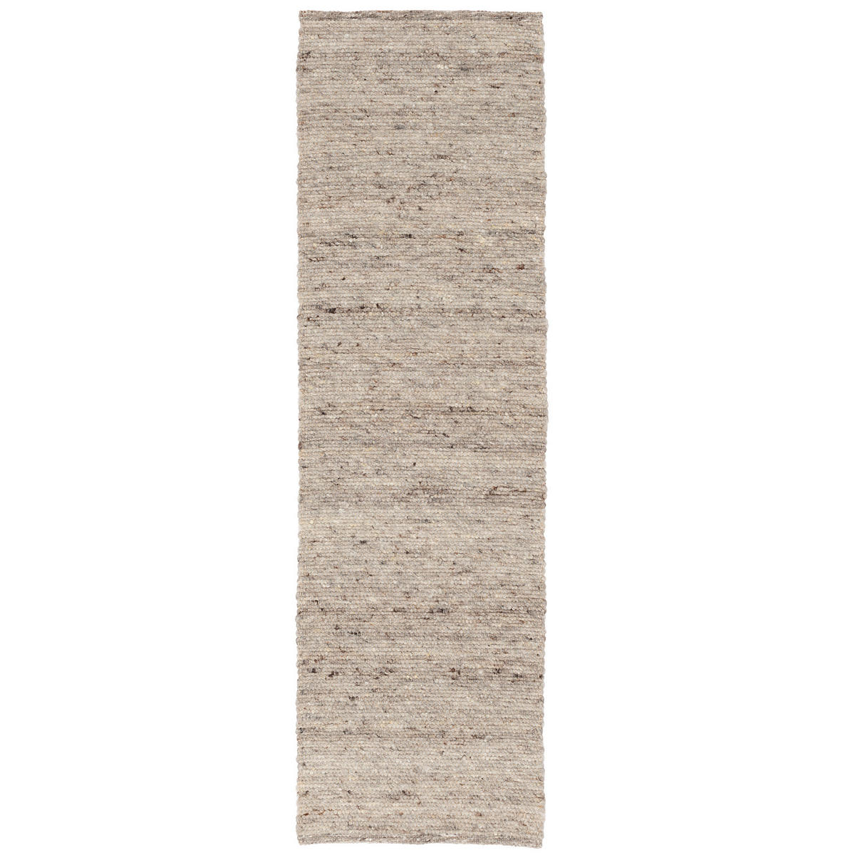 NATUR TEPPICH LÄUFER WOLLE ALASKA MELIERT - Braun, Textil (70/130cm) - Pergamon