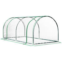 GEWÄCHSHAUS 200/80/100 cm Grün aus Kunststoff mit aufrollbarer Tür - Grün, Kunststoff (100/80/200cm) - OKMYHOME
