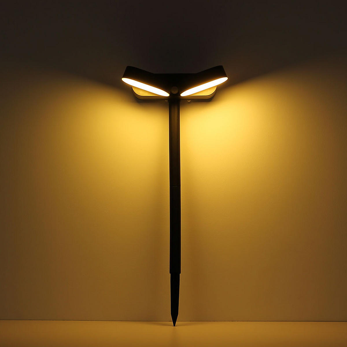 LED AUSSENLEUCHTE Kunststoff Schwarz - Schwarz, Kunststoff (23/10.3/55cm) - Globo Lighting