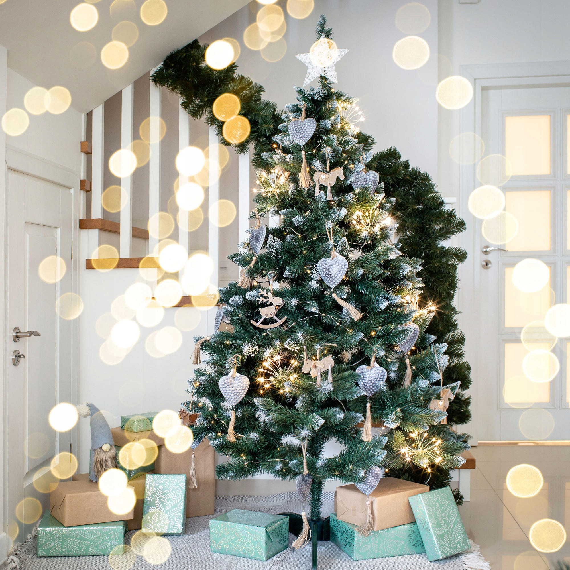 KADAX Künstlicher Weihnachtsbaum Diamanttanne 180 cm dick - Grün, Kunststoff (180cm) - KADAX