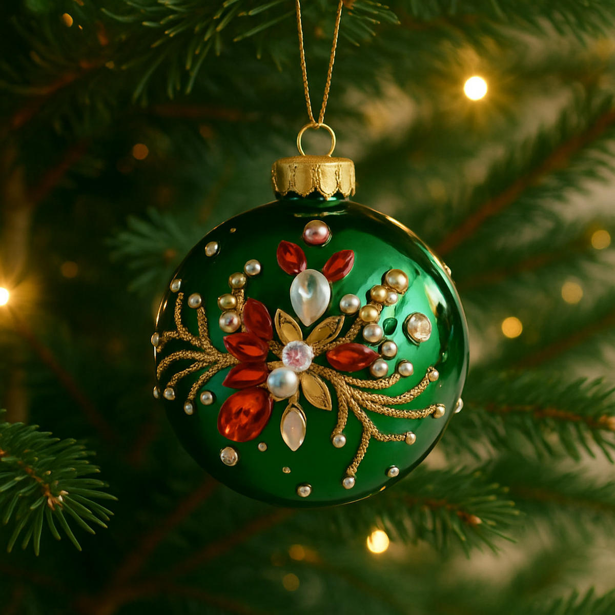 WEIHNACHTSKUGEL Glas CRISTINO, Ø80 mm, Grün, Christbaumkugeln, Weihnachtsdeko Xmas, Christmas Deko - Grün, Glas (8/8/8cm) - home&you