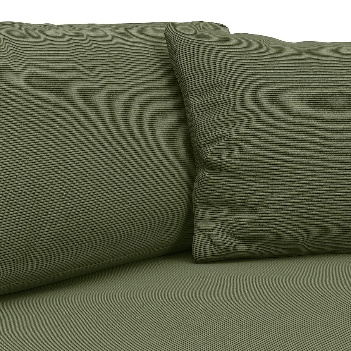 ECKSOFA mit Longchair - Schwarz/Grün, Textil (238/183cm) - home24