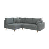 ECKSOFA Henrik Grau Boucle - Ottomane links - Braun/Grau, Holz/Textil (231/161cm) - S-Style Möbel