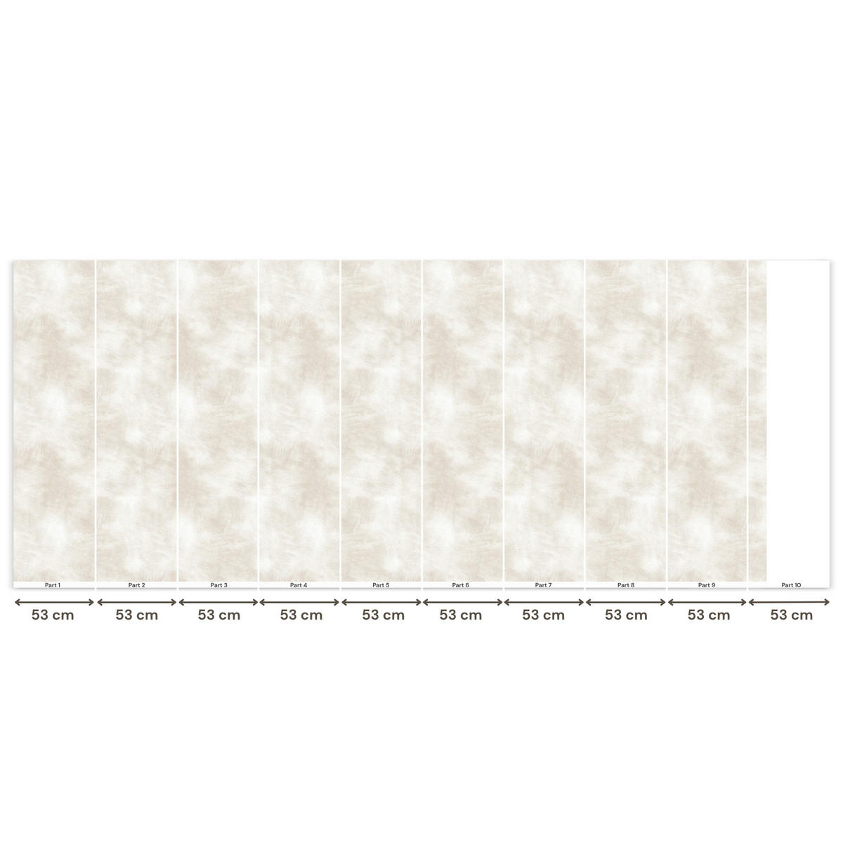 TAPETE - Dezent - Textur - Beige - 450x200 cm - Creme, Papier (450/200cm) - OnlyWow