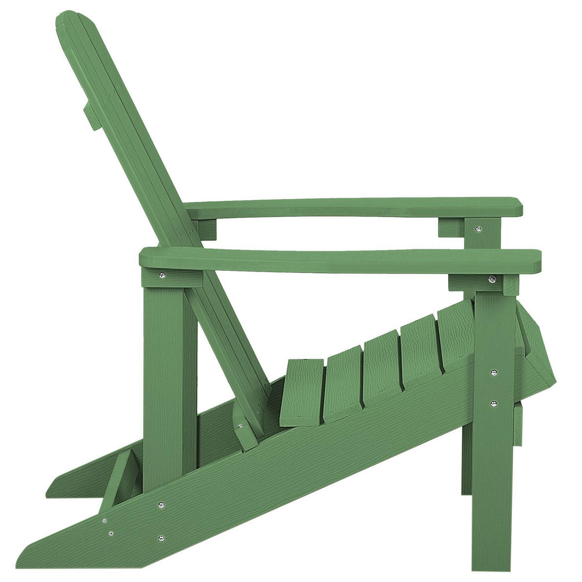 GARTENSTUHL Kunstholz grün Adirondack - Grün, Kunststoff (75/88/88cm) - Beliani
