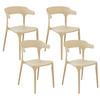 GARTENSTÜHLE 4er-Set Kunststoff sandbeige Gubbio - Beige, Kunststoff (50/76/49cm) - Beliani