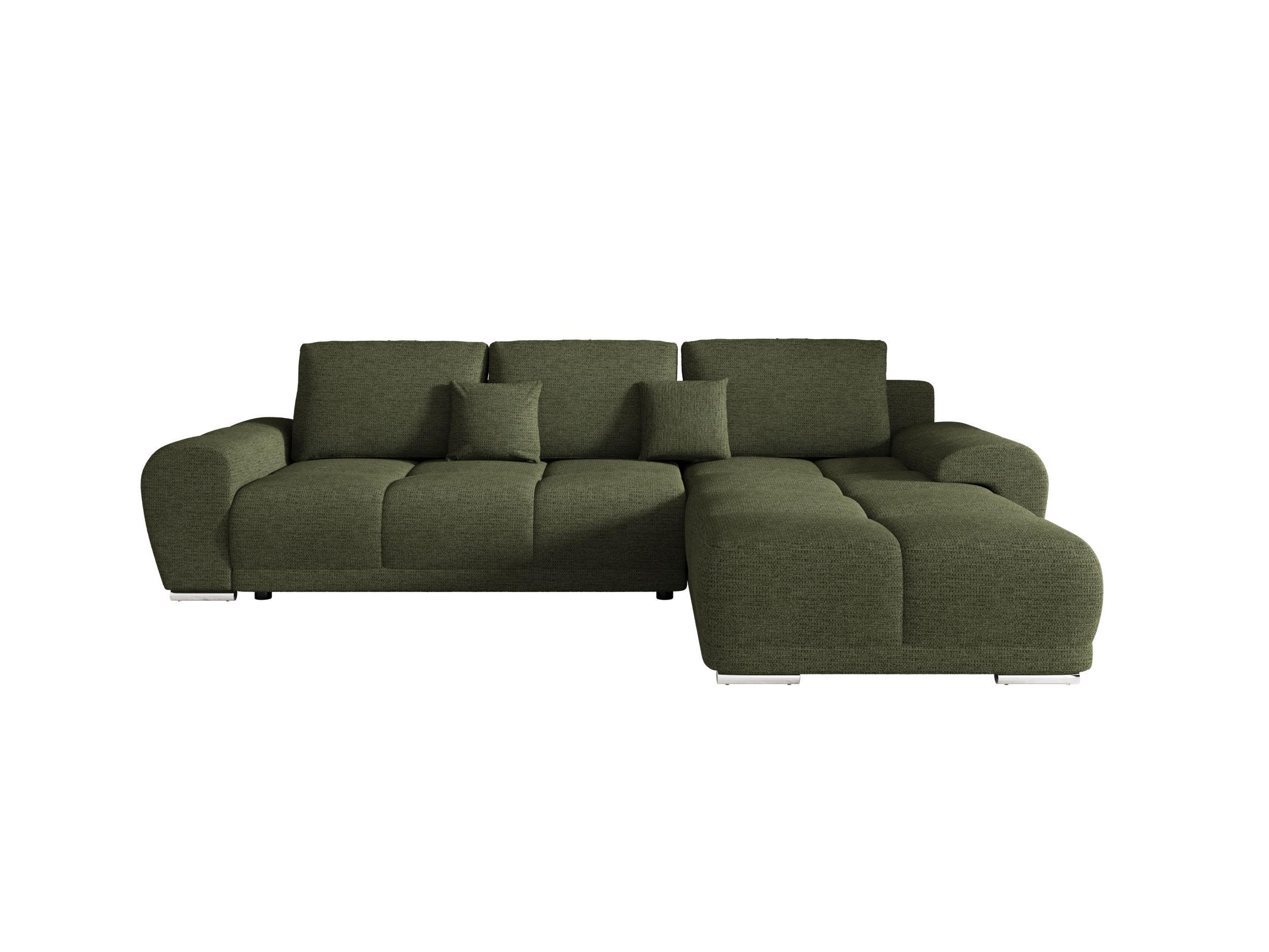 ECKSOFA BEGA L Rechts ARAGON 39 mit Schlaffunktion - Grün, Textil (289/185cm) - Bedante