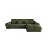 ECKSOFA BEGA L Rechts ARAGON 39 mit Schlaffunktion - Grün, Textil (289/185cm) - Bedante