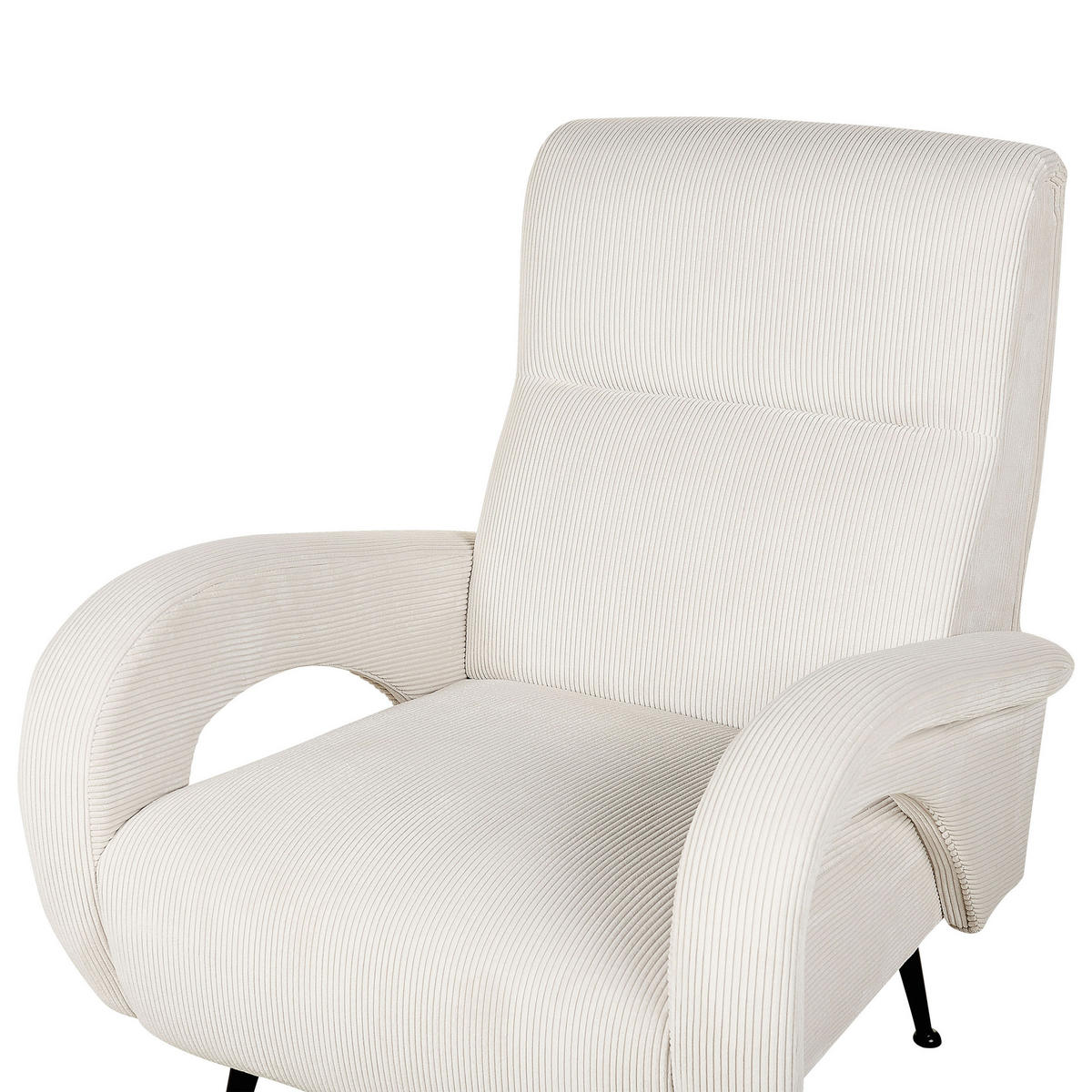 SESSEL Cord cremefarben Svalov - Beige, Textil (77/93/75cm) - Beliani