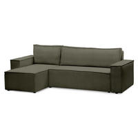 ECKSOFA Agi Grün 60 cm - Grün, Textil (244/60cm)