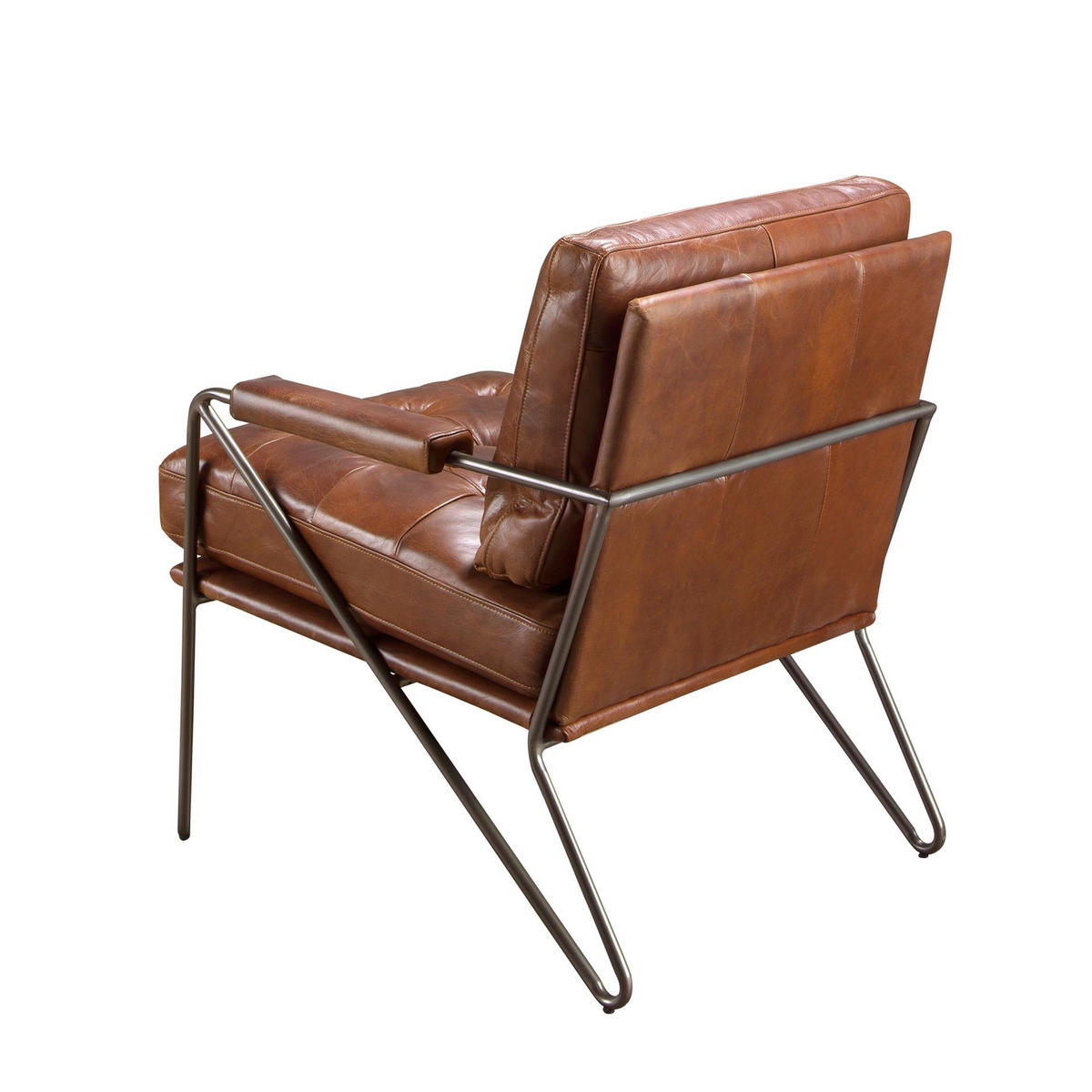 SESSEL Braun Stahl abgedunkelt 69/78/78 cm - Braun, Leder/Metall (69/78/78cm) - ANGEL CERDA